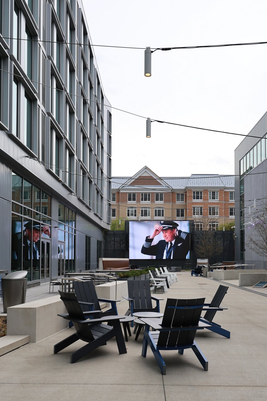 Hotel campus courtyard